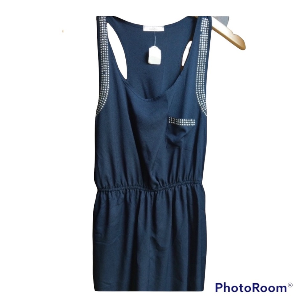 Navy boutique dress, NWT, size small